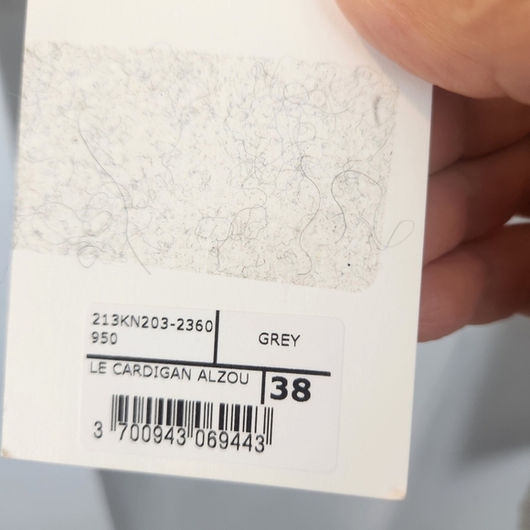 Jacquemus Le Cardigan Alzou in Light Grey size M(38) BNWT - Picture 10 of 14